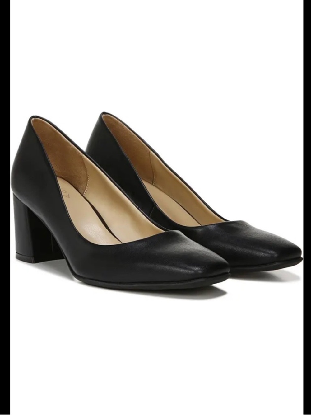 NWOT Naturalizer ‘Warner’ Black Mid Heel Pumps